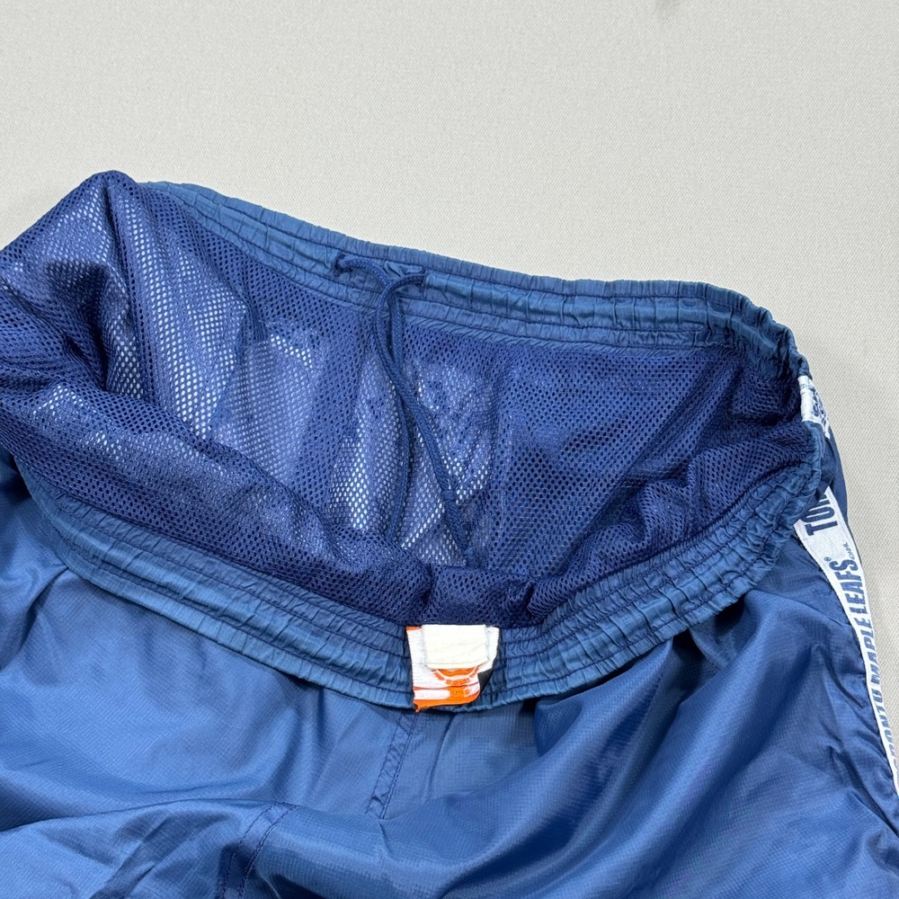 VIntage Toronto Maple Leafs Track Pants Men's XL Blue Windbreaker Nylon NHL - Picture 7 of 11